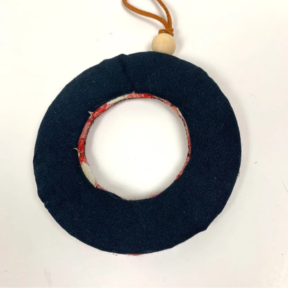 TARGET Letter O Plaid Fabric Christmas Ornament